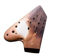 3 Tube Ceramic Ocarina Alto C Key Smoked Ocarina Advanced AC Professional Ocarinas Musical Instruments (Color : A)