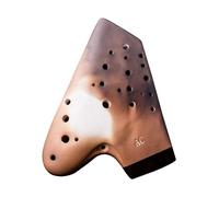3 Tube Ceramic Ocarina Alto C Key Smoked Ocarina Advanced AC Professional Ocarinas Traditional Musical Instruments (Color : 01)
