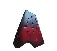 3 Tube Ceramic Ocarina Alto C Key Smoked Ocarina Advanced AC Professional Ocarinas Traditional Musical Instruments (Color : 02)