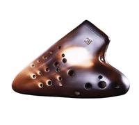 3 Tubes Ceramic Ocarina Alto C 16 Hole Porcelain Ocarina Advanced Professional Ocarinas Musical Instruments Gifts (Color : A)