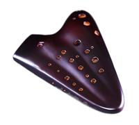 3 Tubes Ceramic Ocarina Alto C 16 Hole Smoked Porcelain Ocarina Advanced Professional Ocarinas Musical Instruments (Color : B)
