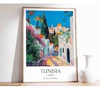 3 Tunisia Print Tunisia Travel Poster Tunisia Travel Print Islamic Decor Gift for Muslim North Poster A5 - Wall Art Home Decor Movie Poster Canvas Film Cinema Retro Vintage Cult Classic Nostargic Sag