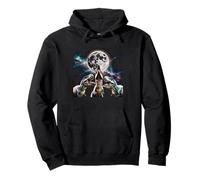 3 Tyrannosaurus Howling At Moon Prehistoric Dinosaurs Parody Pullover Hoodie