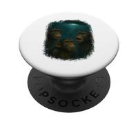 3 UFO Chimpanzee Art Monkey Chimp Ape Animal Lover Novelty PopSockets Adhesive PopGrip