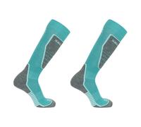 (3 UK-5 UK, Blue) Salomon Womens/Ladies Cushioned Wool Ski Socks (Pack of 2)
