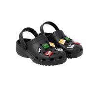 (3 UK, Black) Minecraft Childrens/Kids Charm Clogs