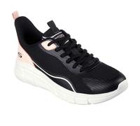 (3 UK, Black/Pink) Skechers Womens/Ladies Bobs Flex Trainers