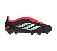 (3 UK, Black/Red) Adidas Childrens/Kids Predator Elite Fold Over Firm Ground Football Boots