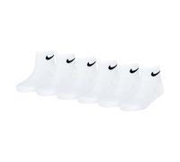 (3 UK Child-7 UK Child, White) Nike Childrens/Kids Swoosh Trainer Socks (Pack of 6)
