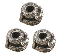 3 Unique Lightweight Snake Shaped Lanyard Beads Unique Beads Brass Charms Making Accessory Pendant