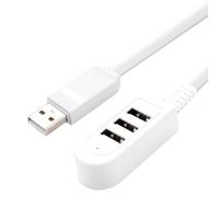 3 USB Multi Port Hub 3a 0.25m Plastic Extension Line White
