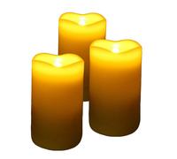 3 Vanilla Scented Flameless LED Laser Wax Candles & Remote Control