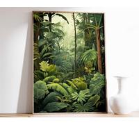 3 Vintage Botanical Print Tropical Floral Poster by Henri Rousseau - A3 Canvas Wall Art Home Decor - Retro Movie Film Cinema Cult Classic