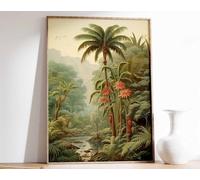 3 Vintage Botanical Print Tropical Floral Poster Henri Rousseau Floral Art Floral Decor Vintage A4 Poster on Canvas - Wall Art Home Decor Movie Poster Canvas Film Cinema Retro Vintage Cult Classic No