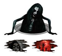 3 Wall Sticker Scary Ghost Sticker Halloween Wall Sticker Halloween Horror Zombie Stickers Horror Wall Sticker Car Sticker for Wall Glass Window Floor Decoration