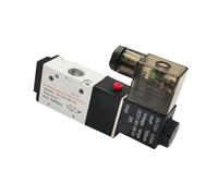 3 Way 2 Position 1/4" BSPP Air Directional Control Solenoid Valve 3V210-08 DC12V DC24V AC110V AC220V with Connectors Muffler(PC 4mm Fittings,AC110V)