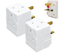 3 Way 3 Pin Power Plug Adaptor 13A Fused Cube 3 Pins Multi Wall Socket Splitter Extension 250V Plug Extender Socket Portable UK Plug For Kitchen Home