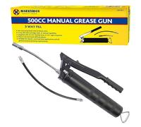 3 Way 500cc Lever Action 400g Grease Greasing Gun - with 2 Delivery Hoses DIY, Professional | Die Cast Pump Head, Air Bleed Valve, Hand Tool, Robust, Effortless