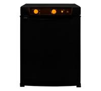 3 Way Absorption Fridge 43L Cooler LPG Gas AC DC 12V 240V Black Camping Caravan Motorhome Leisure Portable Cooler Portable 100% Silent Reversible Left/Right Opening Door Removable Shelves 7-14°C