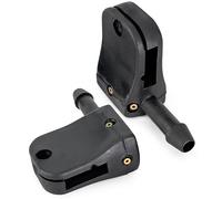 3-Way adj Windscreen Washer Nozzles Compatible with Trucks-Vans Ford Transit, Mercedes Sprinter, VW Crafter Fiat Ducato, Volvo FH, DAF Scania Iveco - Windshield Jets for 10-12mm Wiper Arm, Click&Fit