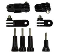 3-Way Adjustable Extension Pivot Arm Adapter Set- Long & Short Straight Joints Connector Convertor 35mm/50mm for Gopro Hero 7 6 5 4 3+ 3 2, SJCAM, Sony Action Cam ect. with 4 Thumb Screws