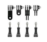 3-Way Adjustable Extension Pivot Arm Straight Joints Adapter Mount Kit for GoPro Hero12, 11, 10, 9, 8, 7, 6, 5, 4, 3+, 3, Same Direction and Vertical Direction, Long Thumb Screws (8pcs)