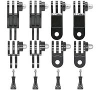 3-Way Adjustable Extension Pivot Arm Straight Joints Adapter Mount Kit, Long and Short, Same and Vertical Direction Straight Joints Connector Convertor for Action Cameras