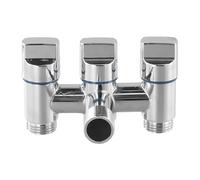 3 Way Angle Valve Diverter Anticorrosive Grey 4 Points Universal Easy to Install Shower Dishwasher(Grey)