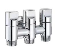 3 Way Angle Valve for Stable Water Flow Control with The Three Way Multifunctional Diverter Valve 1Pcs(Silver)