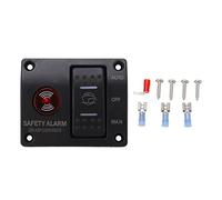 3 Way Bilge Pump Switch Panel Man Off Auto Bilge Pump Float Switch with LED Light for Ships and Yachts (DC12V)