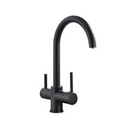 3-Way Black Kitchen Sink Mixer Tap 360° Swivel Spout Drinking Water Purifier Faucet Stylish & Functional Kitchen Essential& Easy to Install