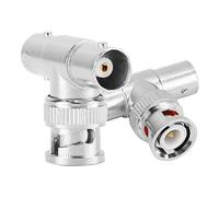 3-Way BNC T-Adapter Splitter - -Duty -Plated Female-to-Female Connector for CCTV, Video Surveillance & RF Distribution