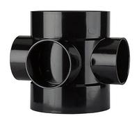 3 Way Boss Short Pipe Adaptor, 110mm Ring Seal Soil Pipes & Fittings, PVC 3 Way Connector Secure and Leak-Proof Connections