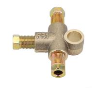 3 Way Brake Pipe Union 3/16in Brass Fitting | Fits 3/16in pipes, copper-nickel-steel compatible, direct install, quick repair, universal fit