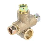 3 Way Brake Tee, M10 3/16in Pipe 10mm Car Brake Tee T Shape Car Accessory with 3 Male Nuts Short Union for Car