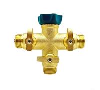 3 Way Brass Garden Hose Splitter With Heavy Duty Design And Control Valves For Connecting And Operating Three 3/4 Inch Hoses In Garden And Irrigation Systems(G3/4)