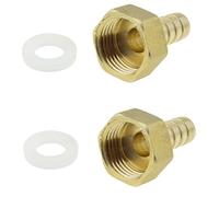 3 Way Brass Pipe Fitting, Pipe-Fitting 2PC Brass Hose Fitting Barb Tail Thread Air Water Pipe Coupler Adapter(Pcf,10MM BARB-1INCH)