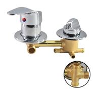 3-Way Brass Shower Valve Mixer for Bathtub & Shower Adjustable 9-14.5cm Spacing Sl ontrol System for Optimal Water Flow & Temperature Regulation