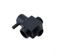 3 Way Brass Water Diverter Valve with 1 Inlet and 2 Outlet for Switching Flow Between Shower Arm and Tub Spout (Black)