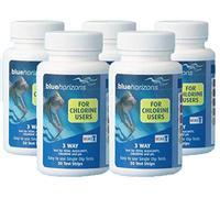3 Way Chlorine Test Strips (5 x 50) One Dip Hot Tub Spa Pool Water Testing (250 Strips)