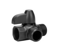 3-Way Copper Diverter Valve Faucet Splitter G1/2 Connector for Shower Arm Mounted Bathroom Accessory for Bathroom Bathtub(Black)