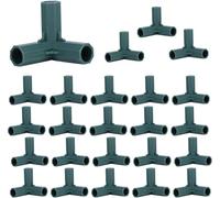 3-Way Corner Connector, 16mm Elbow PVC Pipe Fitting Build Greenhouse Frame Furniture Connectors Pipe Joint Building Plant Stakes Cages Supports (24pcs)