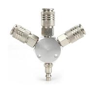 3-WAY Coupler 1/4''NPT Connector Air Hose Coupling Pneumatic Tools IDGTTLDF