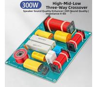 3-way Crossover 300w Divider for Prime Medium Low Speaker | Network Stage Adaptable 4 to 8 Ohm Impedance Sound Luxury