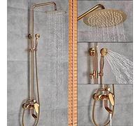 3-Way den Shower Set - 8" Rainfall Showerhead, Single Handle Mixing Valve, Handheld Spray & Waterfall Spout, ry Bathroom Faucet System, den h