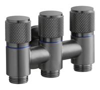 3-Way Diverter Valve ½ Inch Angle for Washing Machine Dishwasher | inlet and three outlets let you switch water flow between appliances without disconnecting any pipes.