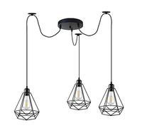 3 Way DIY Spider Pendant Light, Vintage Industrial Ceiling Lights, Metal Light Shades Retro Lamp Creative Chandelier, Height Adjustable 2m Cord with E27 Fitting for Living Room Dining Room (Style 6)