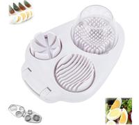 3 Way Egg Slicer for Hard Boiled Eggs, Eggs Grape Strawberry Slicer, 3 Slice Modes Handy Egg Cutter for Kitchen, Multi Chopper Tool for Strawberry Mushroom Grape Cherry Tomato
