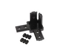 3-Way End Corner Bracket Connector for T Slot 2020 3030 4040 Aluminum Extrusion Profile 3-Dimensional Bracket Parts(30 Black)