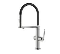 3-Way Flexible Tube Brass Kitchen Mixer Tap, Swivel Deck Mount (Brushed) | Filtered drinking outlet, drip-free ceramic cartridge, anti-limescale aerator, quick-fit tails, caravan use, multi-finish